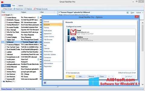 스크린 샷 Gmail Notifier Windows 8.1