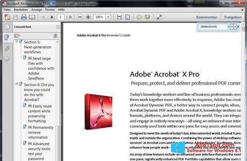 스크린 샷 Adobe Reader Windows 8.1