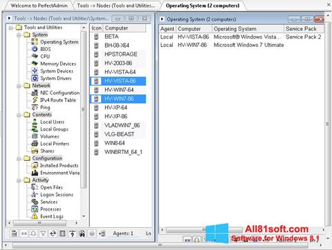 스크린 샷 Remote Administration Tool Windows 8.1