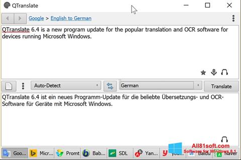 스크린 샷 QTranslate Windows 8.1
