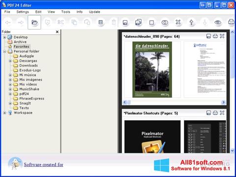 스크린 샷 PDF24 Creator Windows 8.1