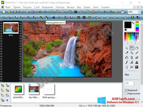 스크린 샷 PhotoFiltre Windows 8.1