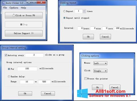 스크린 샷 GS Auto Clicker Windows 8.1