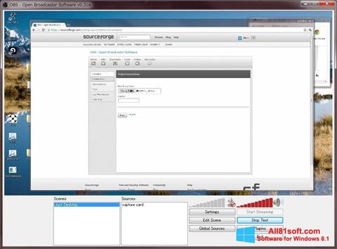 스크린 샷 Open Broadcaster Software Windows 8.1
