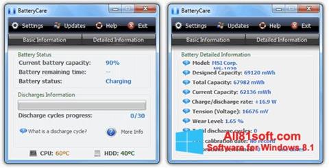 스크린 샷 BatteryCare Windows 8.1