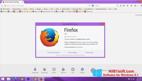 스크린 샷 Mozilla Firefox Offline Installer Windows 8.1