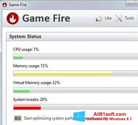 스크린 샷 Game Fire Windows 8.1