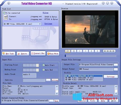 스크린 샷 Total Video Converter Windows 8.1