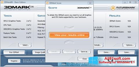 스크린 샷 3DMark06 Windows 8.1