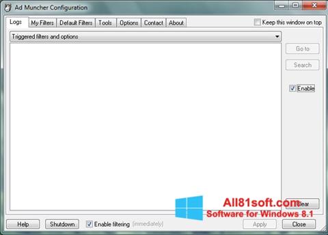 스크린 샷 Ad Muncher Windows 8.1
