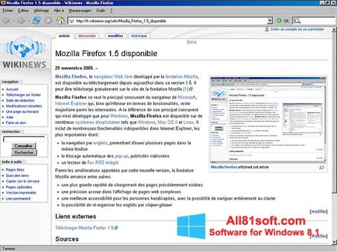 스크린 샷 Mozilla Firefox Windows 8.1