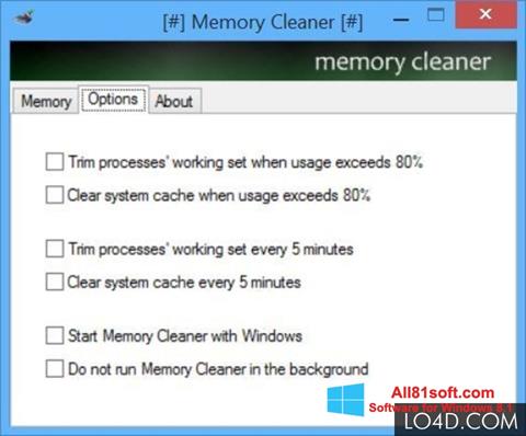 스크린 샷 Memory Cleaner Windows 8.1