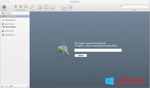 스크린 샷 RoboForm Windows 8.1