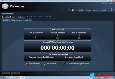 스크린 샷 Diskeeper Windows 8.1