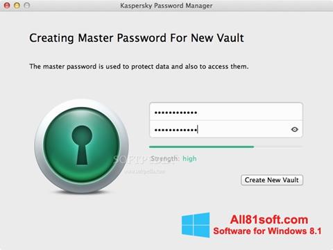 스크린 샷 Kaspersky Password Manager Windows 8.1