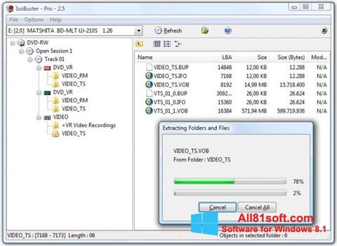 스크린 샷 IsoBuster Windows 8.1