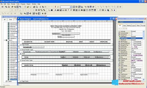 스크린 샷 Microsoft Visual FoxPro Windows 8.1