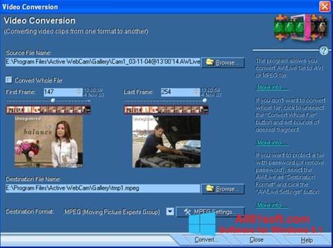 스크린 샷 Active WebCam Windows 8.1
