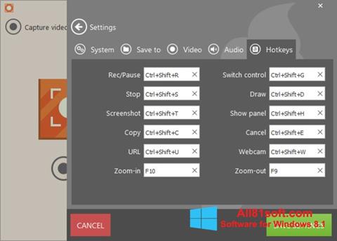 스크린 샷 Icecream Screen Recorder Windows 8.1