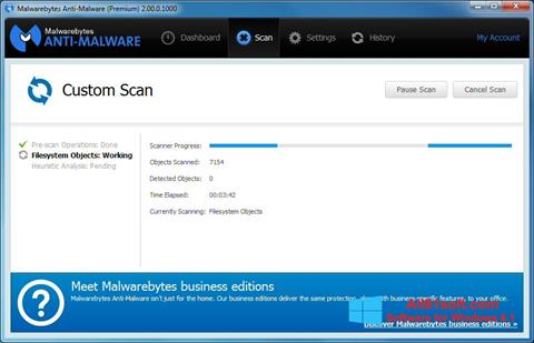 스크린 샷 Malwarebytes Anti-Malware Windows 8.1