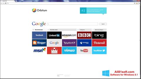 스크린 샷 Orbitum Windows 8.1