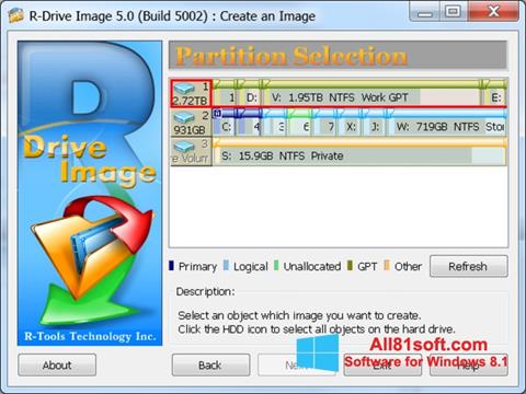스크린 샷 R-Drive Image Windows 8.1