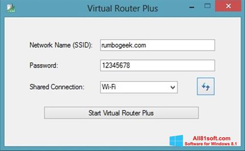 스크린 샷 Virtual Router Plus Windows 8.1