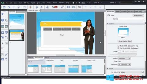스크린 샷 Adobe Captivate Windows 8.1