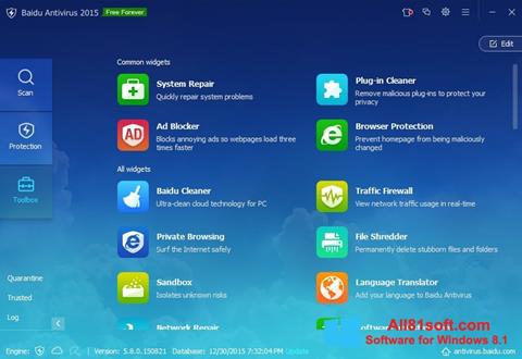 스크린 샷 Baidu Antivirus Windows 8.1
