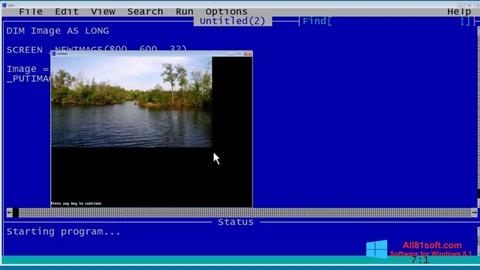 스크린 샷 QBasic Windows 8.1