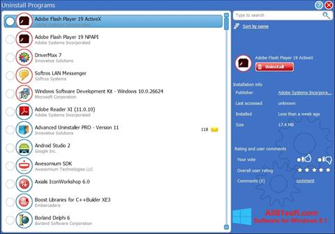 스크린 샷 Advanced Uninstaller PRO Windows 8.1