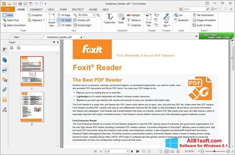 스크린 샷 Foxit Reader Windows 8.1
