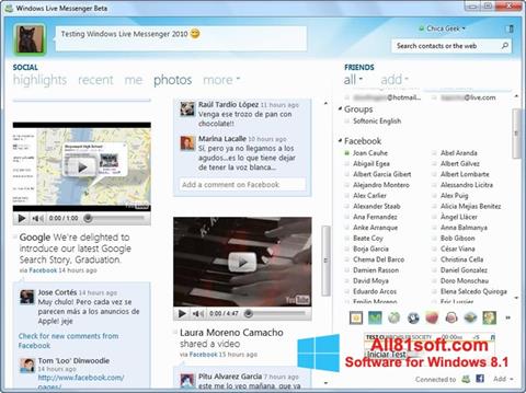 스크린 샷 Windows Live Messenger Windows 8.1