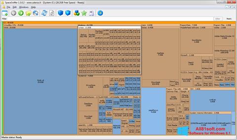 스크린 샷 SpaceSniffer Windows 8.1