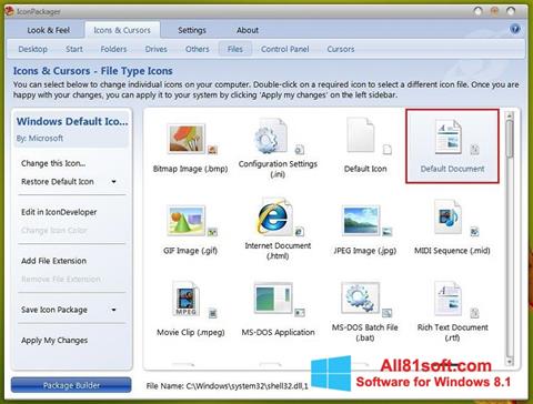 스크린 샷 IconPackager Windows 8.1