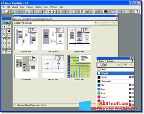 스크린 샷 Adobe PageMaker Windows 8.1