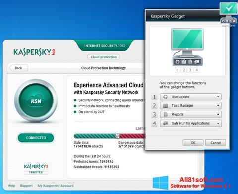 스크린 샷 Kaspersky Internet Security Windows 8.1