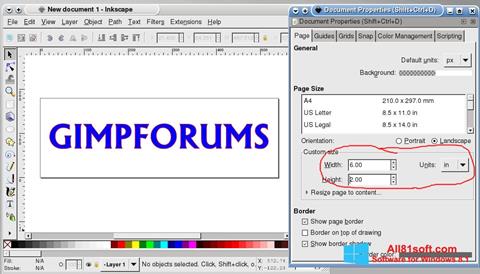 스크린 샷 Inkscape Windows 8.1