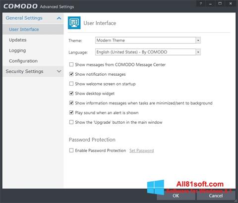 스크린 샷 Comodo Internet Security Windows 8.1