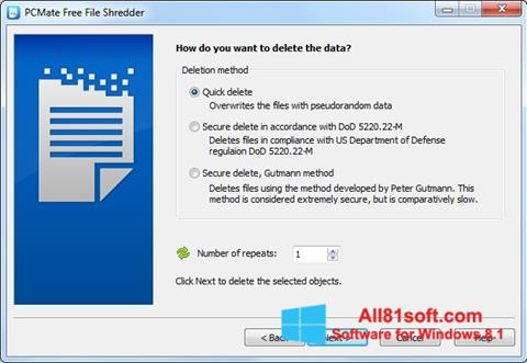 스크린 샷 File Shredder Windows 8.1