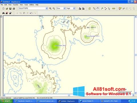 스크린 샷 MapSource Windows 8.1