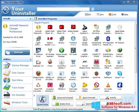 스크린 샷 Your Uninstaller Windows 8.1