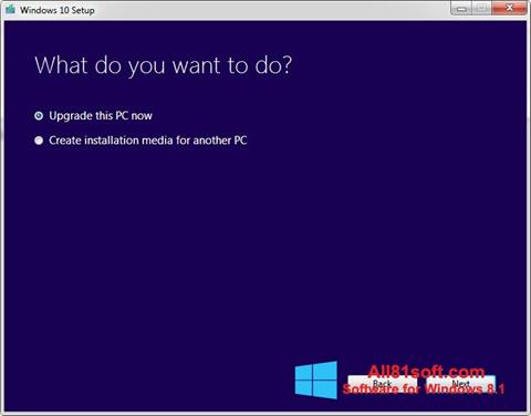 스크린 샷 Media Creation Tool Windows 8.1