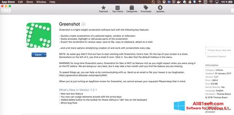 스크린 샷 Greenshot Windows 8.1