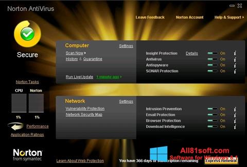 스크린 샷 Norton AntiVirus Windows 8.1