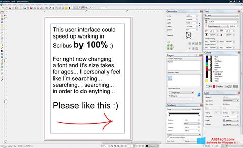 스크린 샷 Scribus Windows 8.1