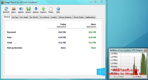 스크린 샷 NetWorx Windows 8.1