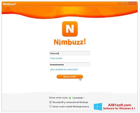 스크린 샷 Nimbuzz Windows 8.1