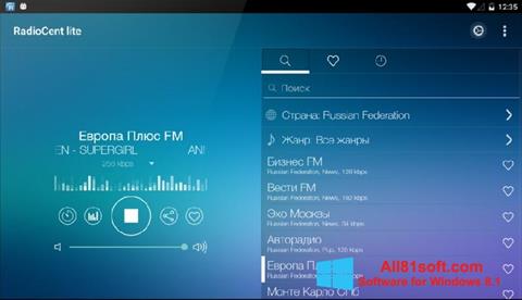 스크린 샷 Radiocent Windows 8.1