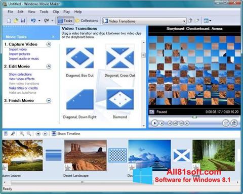 스크린 샷 Windows Movie Maker Windows 8.1